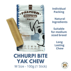WagglyCove Chhurpi Bite Yak Chew | 天然狗狗洁牙起司棒