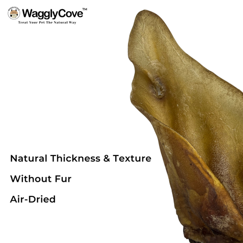 WagglyCove Air Dried Cow Ear (Single Piece)